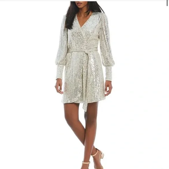 slim fit dress slacks Marienne White Sequin Mini Dress - 14